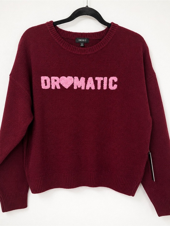 Forever 21 Sweaters - Forever 21- Dramatic Burgundy Sweater Size M